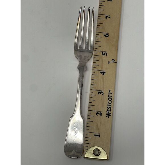 Rogers International Tipped 7 1/2” Dinner Forks Engraved Silverplate Set Of 3 - Picture 2 of 7